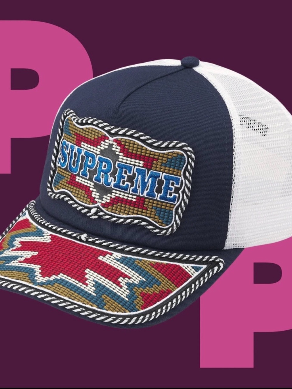 Supreme Western Embroidered Mesh Back 5-Panel